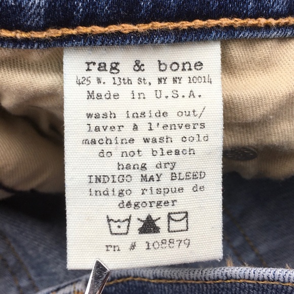 🐞Rag&Bone DASH Distressed Slouchy Jean in Wembly Size 26x28” - Picture 8 of 13